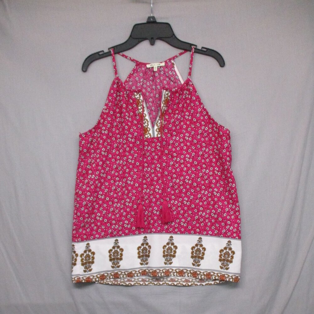 Bleuh Ciel‎ BOHO Floral Print Tank Top Pink Women Size | XS